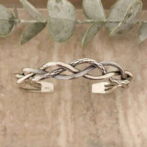 925 Sterling Silver Mens Bangle Bracelet Vintage Cuff Twist Bracelet Modern Cuff